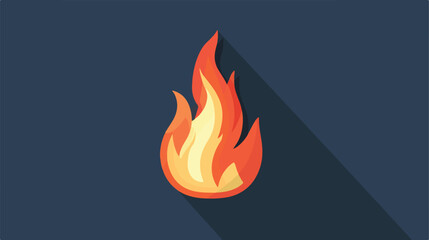 Fire flat vector icon Flat vector