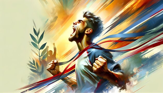 Euphoria in Victory - Dynamic Emotional Expression with Copyspace