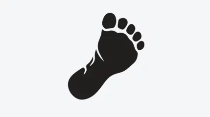 Fotobehang Footprint icon Vector barefoot symbol  © Aina