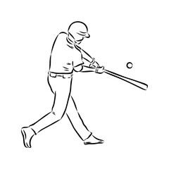 Doodle style baseball and glove in vector format