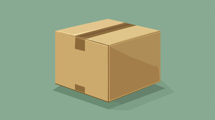 Box carton isolated icon Flat vector