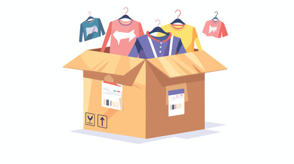 Clothing donation concept illustrated Flat vector