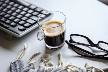 A Cup of Invigorating Coffee at the Workplace - 750555959