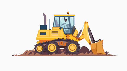 Obraz na płótnie Canvas Construction machinery yellow bulldozer 