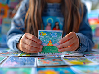Fototapeta premium Vibrant Classroom: Teacher-Student Engagement at its Best