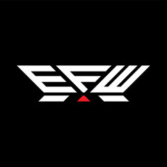 EFW letter logo vector design, EFW simple and modern logo. EFW luxurious alphabet design  