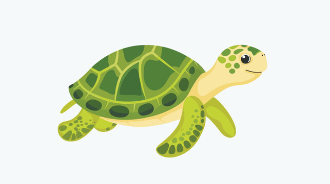 Cute turtle icon isolated design white backgroound 