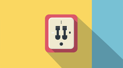 Electric plug Vector icon isolated Flat vector