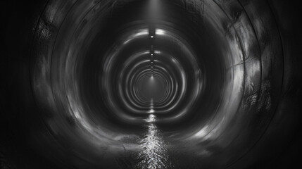 Dark tunnel background 3d rendering. Computer digital