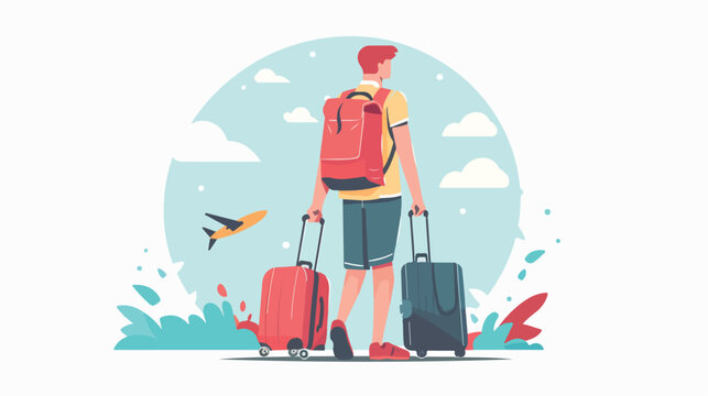 Emigration isolated concept vector . Leaving a reside