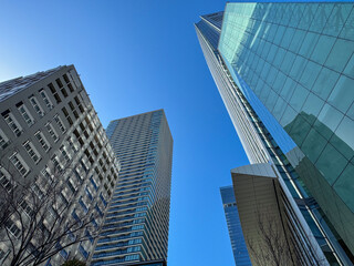 Fototapeta na wymiar Modern Office Buildings, Japan Skyscrapers In The City