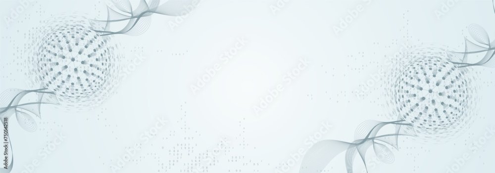 Fototapete quantum computing. quantum processing. artificial intelligence quantum computer technology concept. 