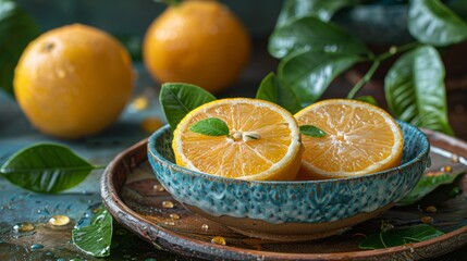 Yuzu Fruit. Healthy trending fruit. Room for copy space.