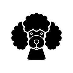 Poodle dog vector icon