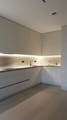 Fototapeta na wymiar spacious and sophisticated kitchen with a clean modern aesthetic
