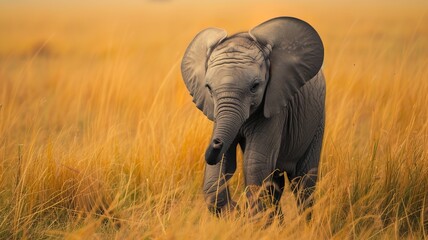 artificial intelligence generated image of a cute elephant