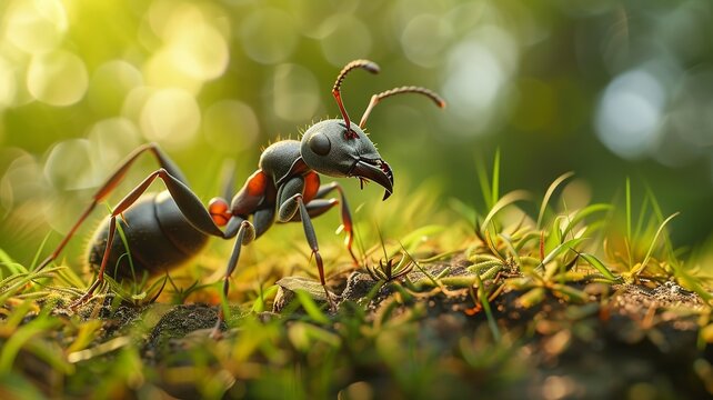 AI generated image of a cute ant