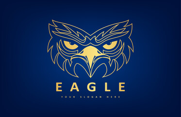 Eagle logo bird vector. Animal design.
