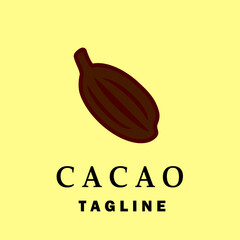 Cacao logo icon. Editable vector design.