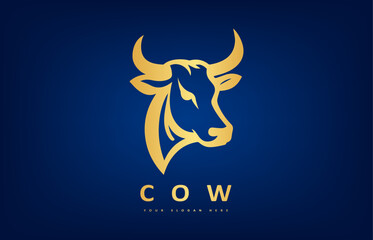 Bull head logo vector. Animal design.	
