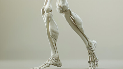 Leg bones and knees 3d rendering. Computer digital