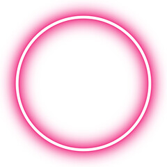 neon pink ring circle frame for decoration