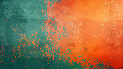 Orange teal green pink abstract grainy gradient background