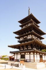 Naklejka premium 【奈良県】奈良市 薬師寺 東塔 (2024/02/28撮影) (2024/02/28撮影)