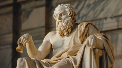 Marble Statue Of The Ancient Philosopher Socrates