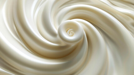 Soft cream swirl background. 3d.