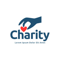 Charity vector logo template suitable for health or business charity.