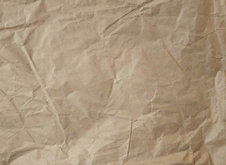 Recycle brown paper crumpled texture, craft paper, old paper.