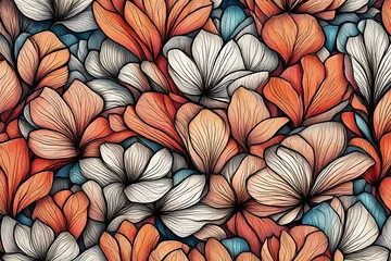 Crédence de cuisine en verre imprimé Coloré Abstract petals