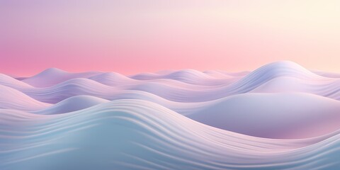 Soft clouds of pastel 3D waves drifting gently across the frame. - obrazy, fototapety, plakaty