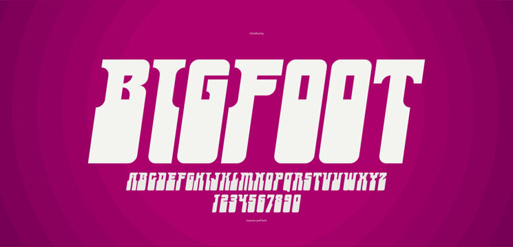 Bold and strong vector geometric font for logos and emblems, display typeface for posters and headlines, heavy and thick letters alphabet in modern style, italic version.