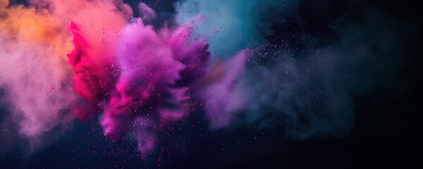 Fototapeta na wymiar Mystical Pink and Purple Colors Explosion