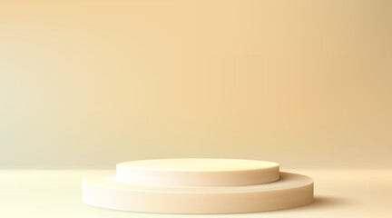 Round podium vector design element. Background for advertising and product promotion.