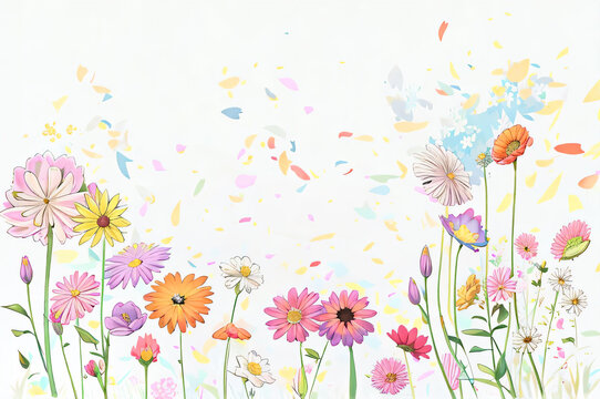 spring flowers background,  Floral greeting card, Flower image.
