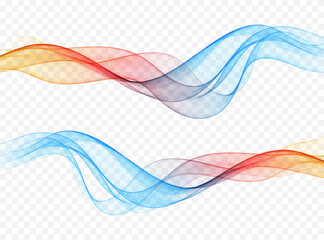 Wavy design element,abstract transparent color wave.