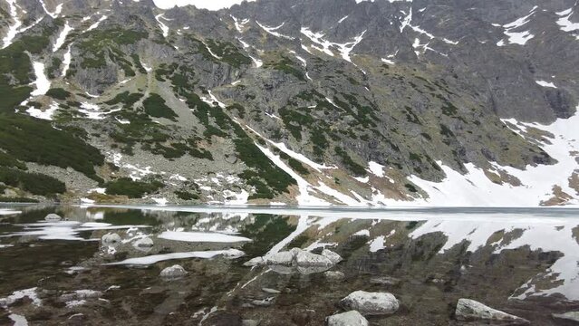 majestic Morskie Oko lake in Poland