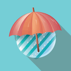 Vector Raindrop illustration flat design 