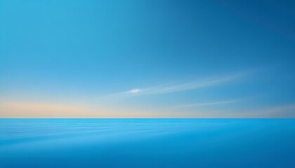 Obraz premium sea and sky.a wide sky blue background in a 3D composition. Infuse the scene with tranquility and serenity, using various shades of blue to convey a sense of calm.