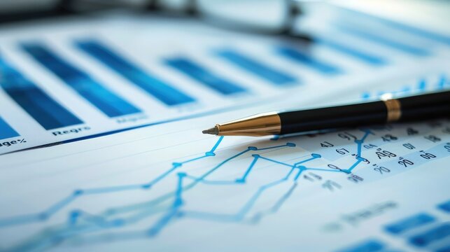 financial, finance, investment, chart, graph, invest, interface, indicator, rising, stock. drawing line to calculation indicator chart and graph is tools of investment. financial finance stock