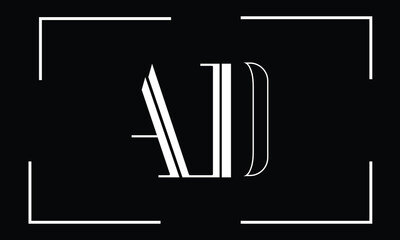AD, DA, A, D, Abstract Letters Logo monogram