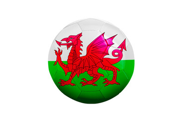 Fototapeta premium Soccer balls with team flags, Euro 2016. Group B, Wales