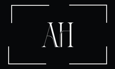 AH, HA, A, H, Abstract Letters Logo Monogram