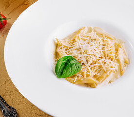 penne pasta with parmesan