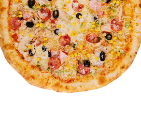 tasty pizza isolated on white background