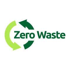 Zero waste labels. Green eco friendly label
