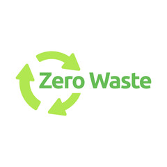 Zero waste labels. Green eco friendly label